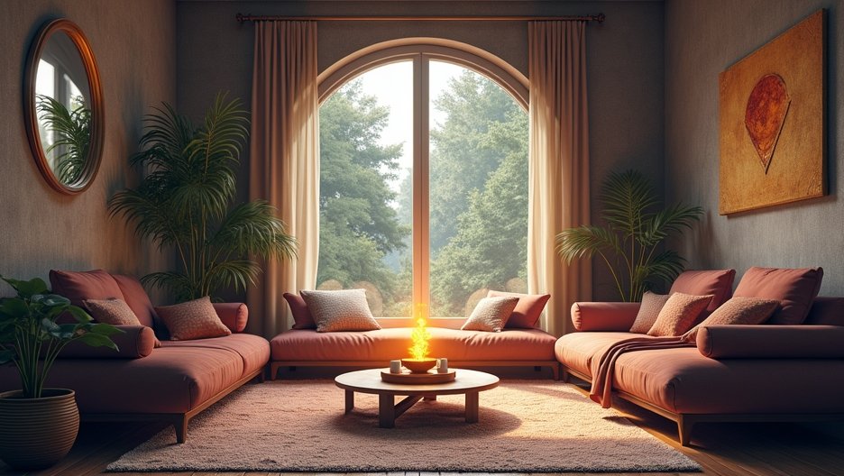 Békés nappali harmonikus környezetben, természetes fényben.