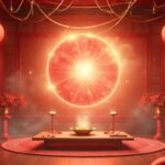 Holdújév ünneplése piros lampionokkal és bőségvonzó szimbólumokkal