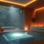 Modern szauna és wellness tér relaxációs lehetőségekkel