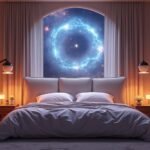 Nyugodt hálószoba csillagos háttérrel, harmonikus alvásért