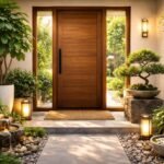 Feng shui inspirált bejárati ajtó és kert rendezés