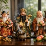 A három csillagisten, Fu, Lu és Shou, Feng Shui szimbólumai.