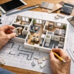 Lakás alaprajzának tervezése, hiányzó területek orvoslása Feng Shui szerint.