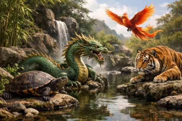 Feng Shui négy égi állata: teknős, sárkány, tigris és főnix