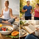 Tökéletes reggeli rituálé: meditáció, egészséges étkezés, mozgás és olvasás.