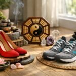 Feng Shui cipőtárolás piros magassarkú és sportcipő között