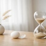 Homokóra, tojás és szárított növények harmonikus otthoni környezetben