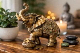 Szerencsehozó elefánt szobor Feng Shui elhelyezése