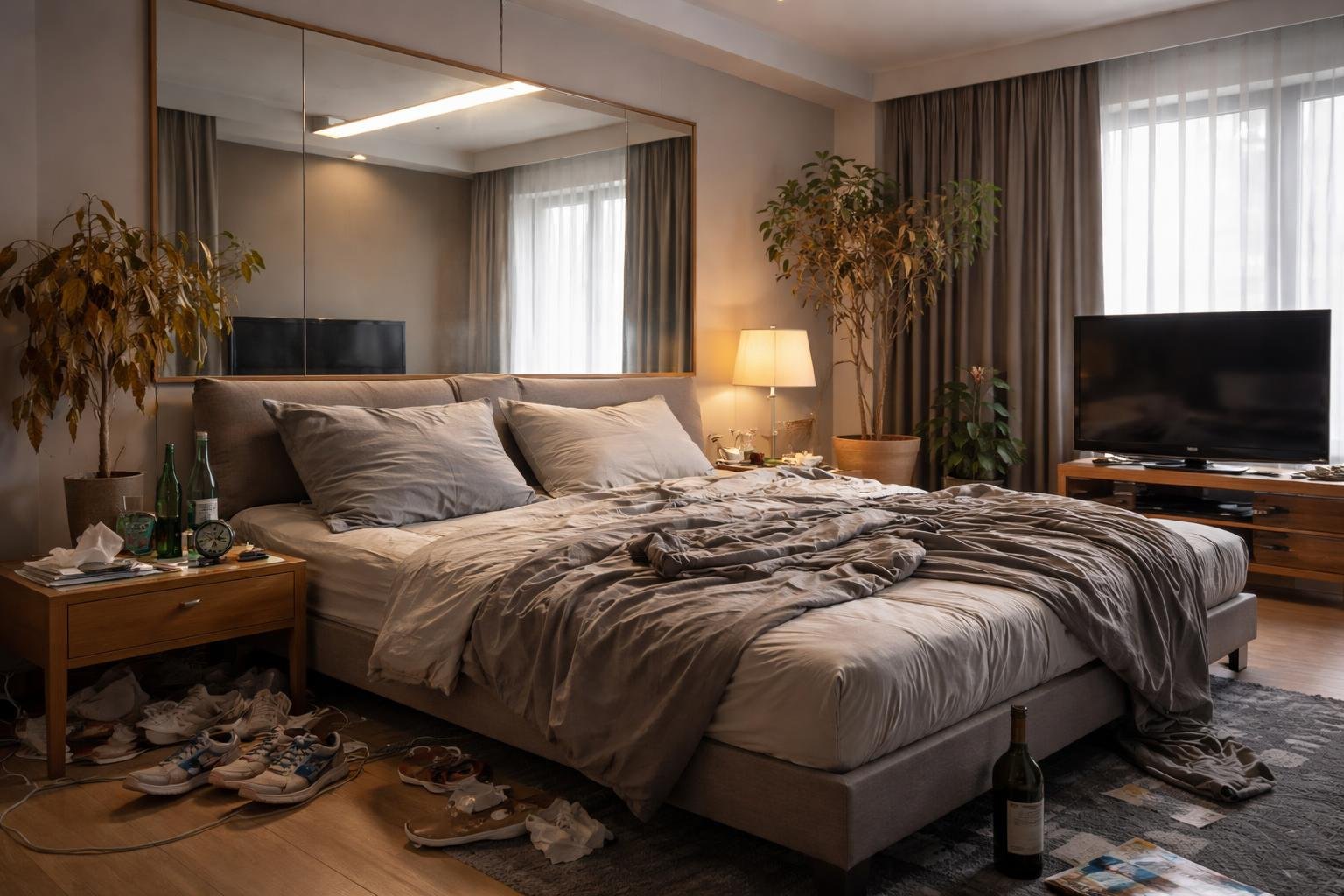 Káosz a hálószobában: rendetlenség és feng shui hibák