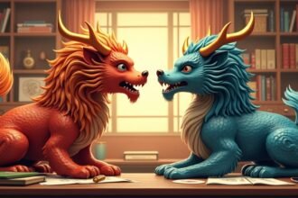 Két konfliktusos állatjegy szembenállásban az üzleti életről