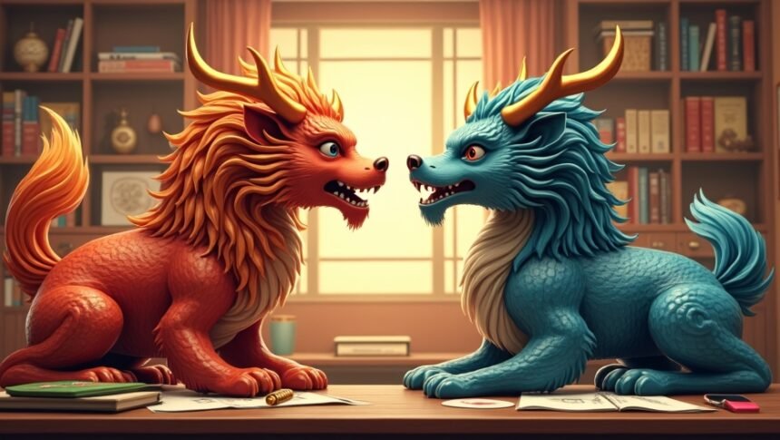 Két konfliktusos állatjegy szembenállásban az üzleti életről