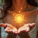 Nő, aki ékszert tart a kezében, a személyes stílus erősítése érdekében.