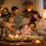 Családi együttlét nyugodt feng shui környezetben