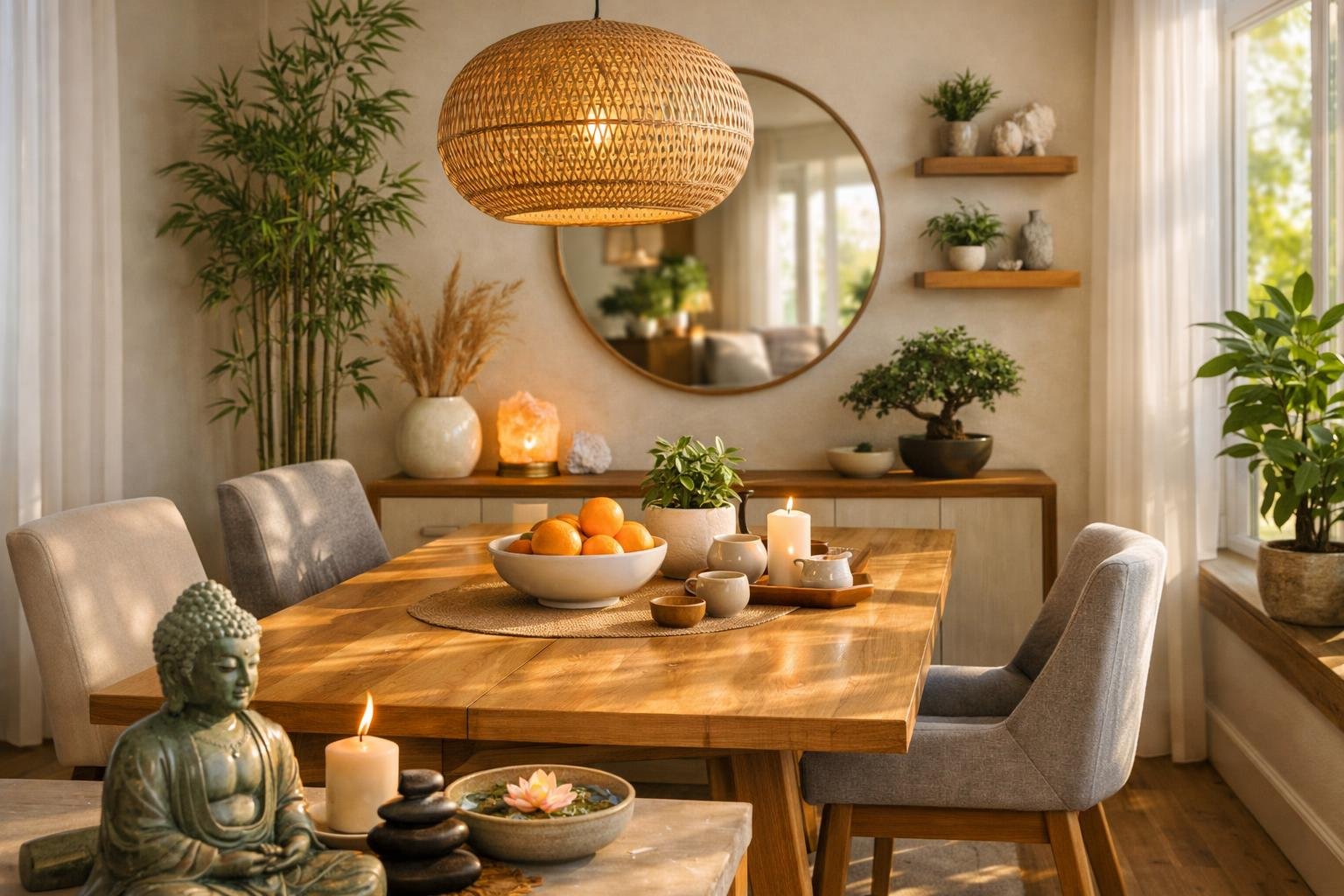 Harmonikus étkező feng shui elemekkel